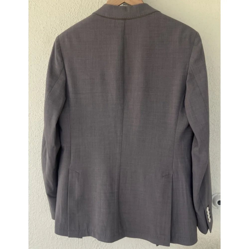 NWT Eleventy First Class Taupe Wool Blazer Sports Coat Men’s Size IT 50 US 40R